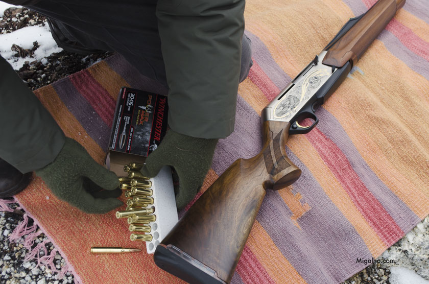 Carabina e balas.